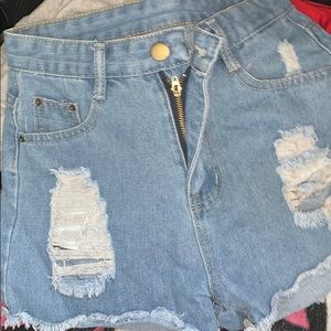 Denim shorts